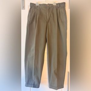 Bob Timberlake Pleated Front Straight Cuffed Chino Pants